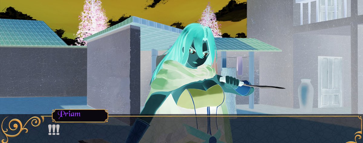 In the little context you are given, take a guess at what just happened in this scene!

#screenshotsaturday #visualnovel
#animeartstyle