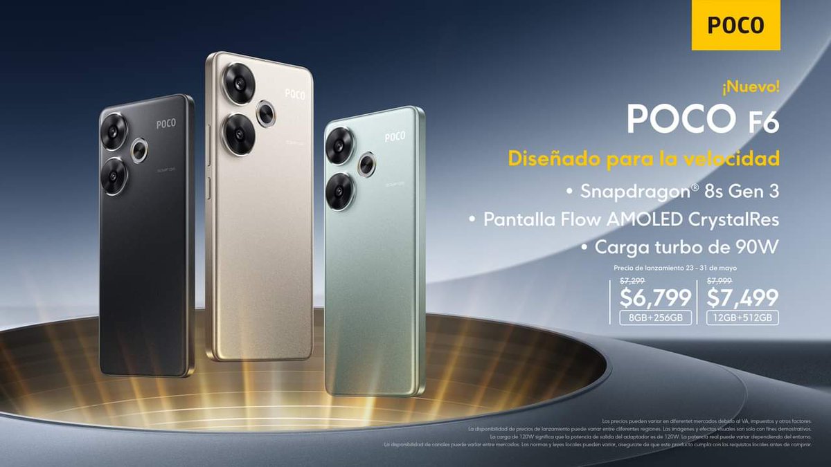 Presentamos los nuevos #POCOF6Pro 🥵🚀y #POCOF6 😍🤩¿Con cuál te quedas?  

Compra el tuyo, aquí: 👉bit.ly/4avZb9n 👈

#HiperpotenciaEvolucionada 
#MoldeadoPorLaVelocidad 
#POCOF6Series