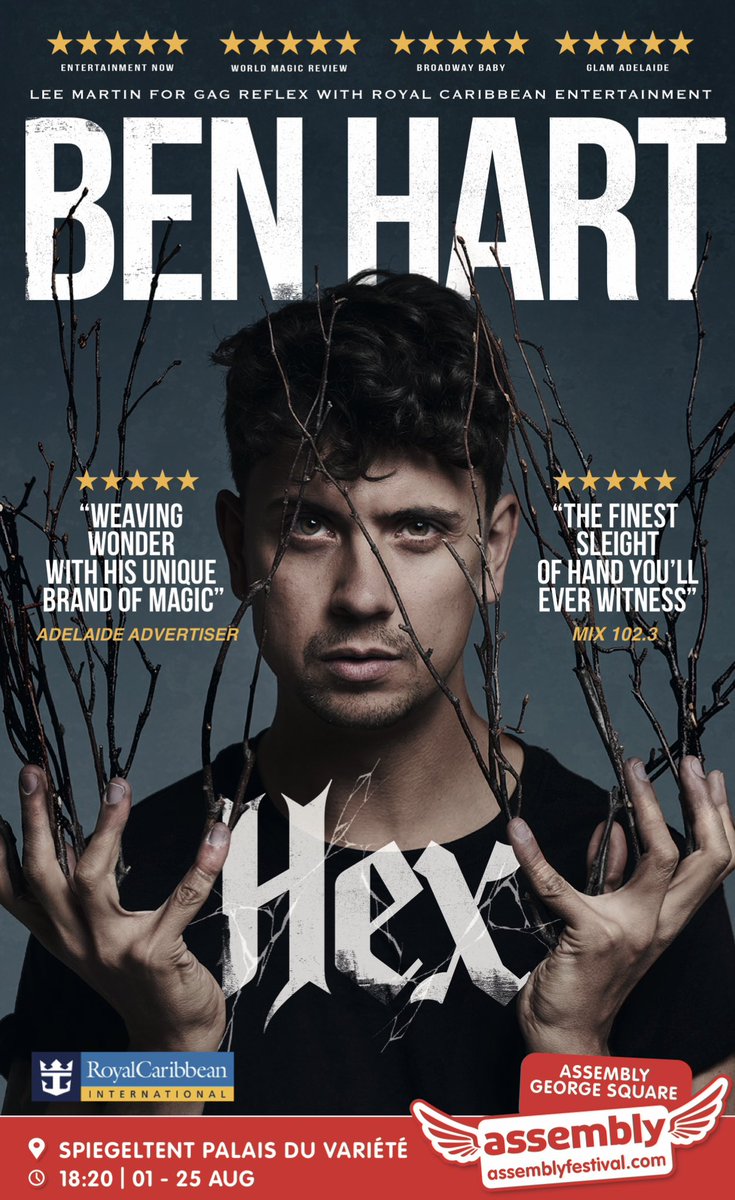 MagicAssemble's tweet photo. The Fringe's real-life witch is back for his 10th spellbinding year. Internationally acclaimed magician and storyteller, Ben's shows are a unique kind of alchemy. Funny, dark and deeply baffling, he’s altogether a new species of conjurer.

🎫 GET TICKETS: https://t.co/5jB4doLGpP https://t.co/zjGLSQLOnb