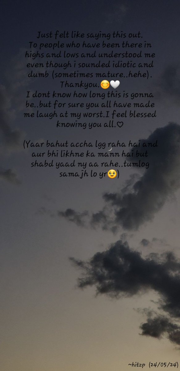 Tu_kon_hai1421's tweet photo. U guys..i feel blessed+happy i found y'all.✨️
@TheCruelAman @Aman___cruel
@MonsterOnMood @NobitaIsCutie
@ShivamV79363169 @Naseema1_
@iamraza00110 @musafir_667
@Munawar_X_Khan @Consigliere_O92 @khangufran1830 @azeemkhan2208
🧿🤍✨️
#mytwitterdiary #happy #stayblessed https://t.co/cGB1cctHNk