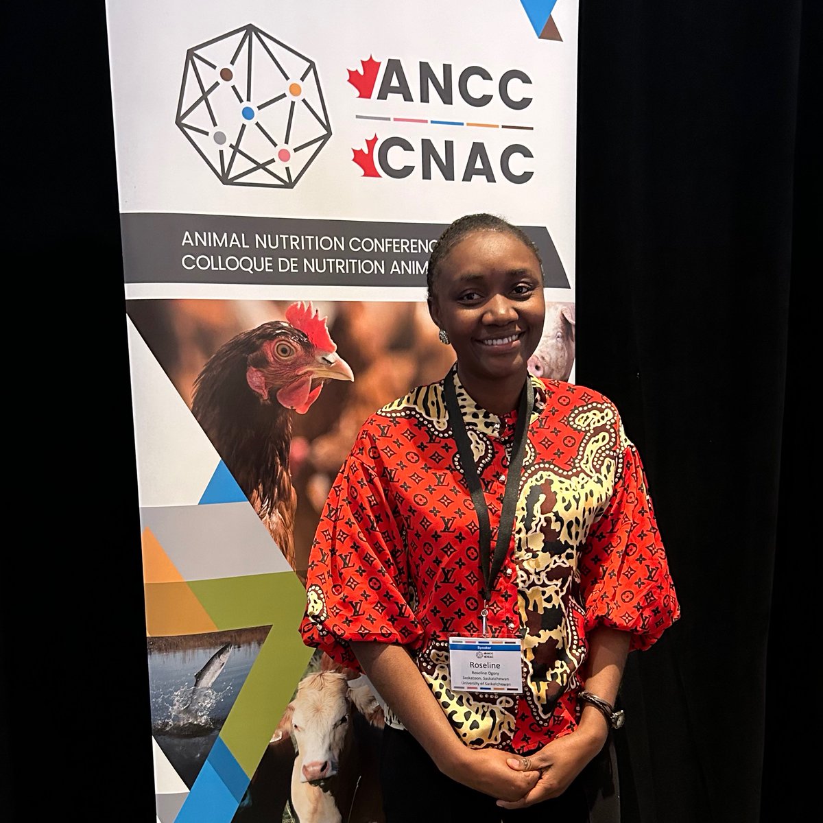 Congrats to #USask MSc student Roseline Ogory who won the monogastric oral presentation competition at the 2024 Animal Nutrition Conference of Canada! Roseline presented on 'Enriching the Omega-3 Fatty Acid Profile of Farm Eggs Using Ahiflower Seed and its Press Cake.'
