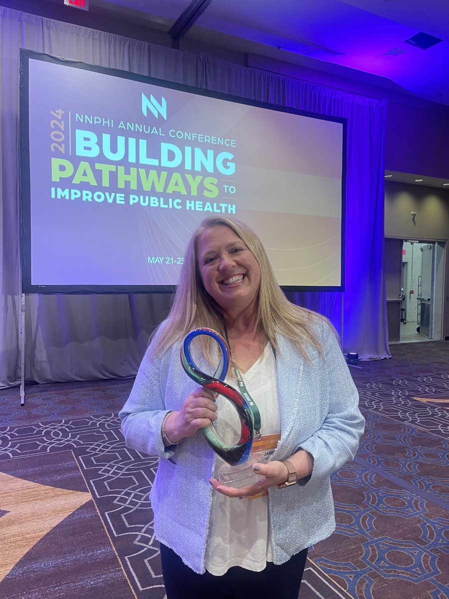 Jamie Magee, Director of Tobacco Prevention and Control Services accepts the Public Health Innovation Award on behalf of HPC at the National Network of Public Health Institutes Annual Conference. Way to go SEPA Tobacco team on preventing youth tobacco sales.