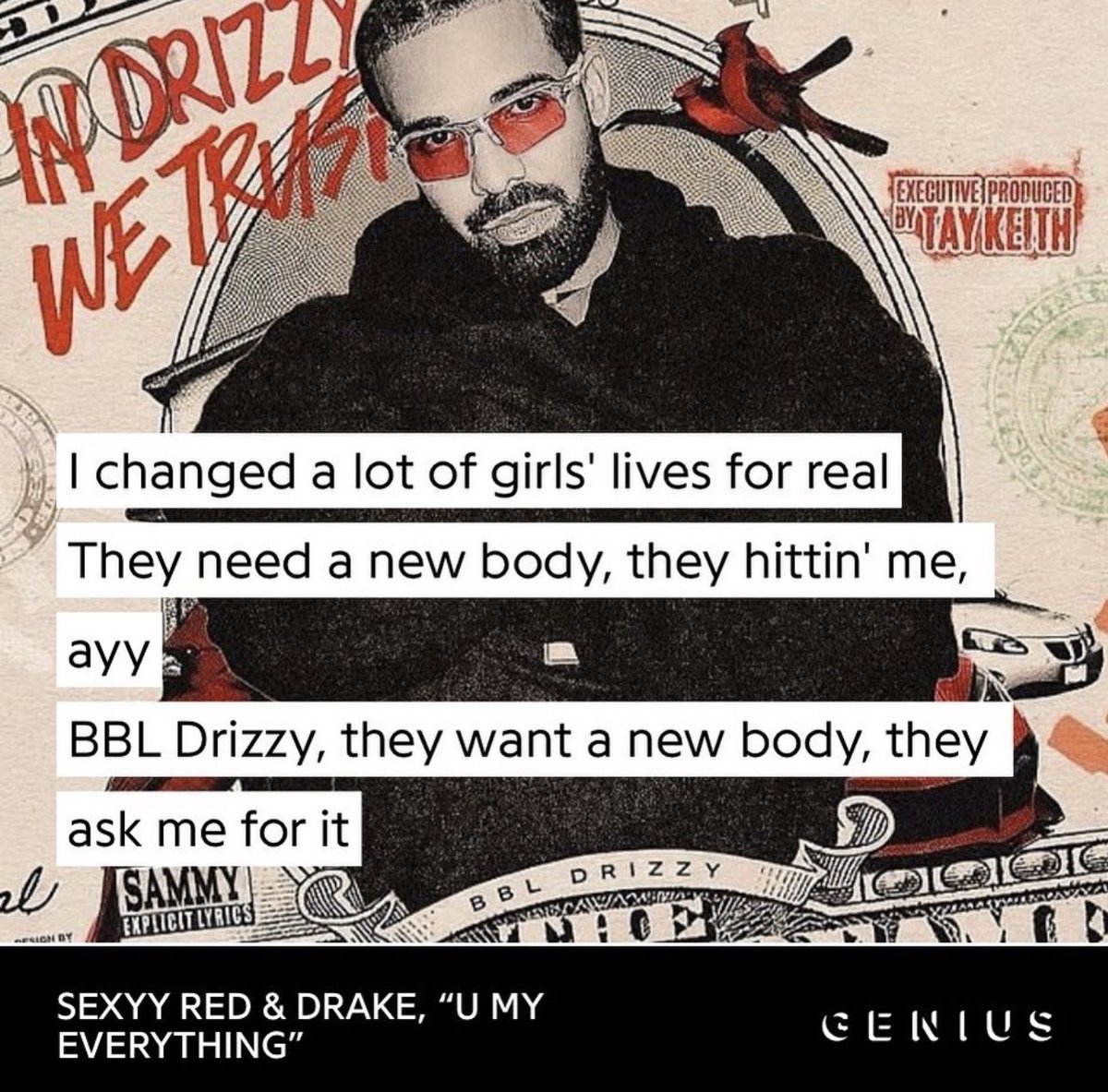Akademiks's tweet photo. How Drake end up winning the BBL DRIZZY contest… aye @MetroBoomin send Aubrey his $10k and a free beat! https://t.co/2KNFvO9rua