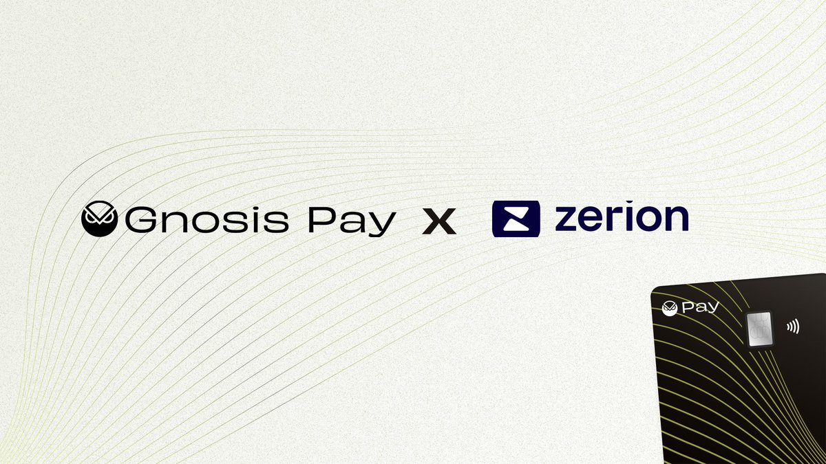 Interested in getting a free Gnosis Card + the OG NFT? You can if you're a @zerion user or DNA holder 🙌 Offer lasts until May 31, 2024 🗓️ Enter your code (found in your Zerion Wallet) at checkout for 100% off and start spending onchain 👇 gnosispay.com/zerion?utm_sou…