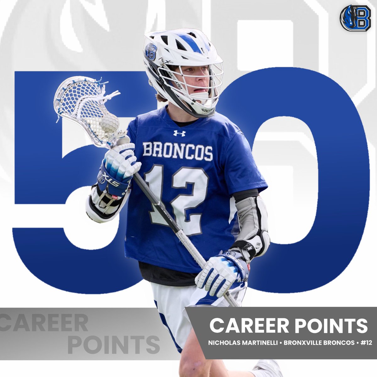 Congratulations to sophomore Nicholas Martinelli ‘26 on eclipsing 50 career points after recording 3 points in a playoff win vs Blind Brook.