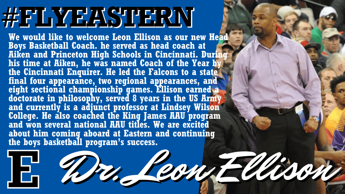 athleticsEHS's tweet image. Welcome to Eastern Coach Ellison. #FlyEastern