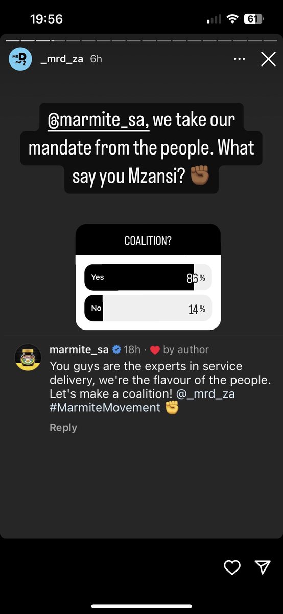 JOSH_F_S's tweet photo. Loving the Elections Banter between @MrD_SouthAfrica and Marmite 👌🏽😂 https://t.co/6hXz7zdvE0
