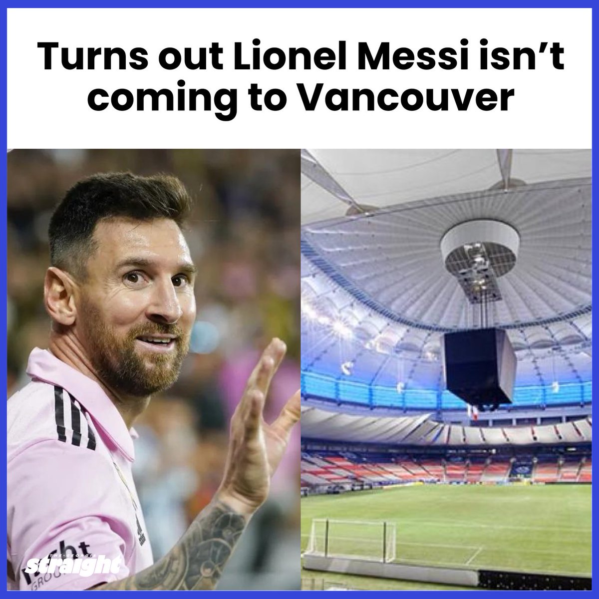 Well this is 'Messi.' 💔 Whitecaps fans are taking to the comments with their feelings on Messi's now confirmed absence for the upcoming Vancouver VS. Miami game. Did you have tickets? Read the backlash here: instagram.com/p/C7VHWNAP7oM/