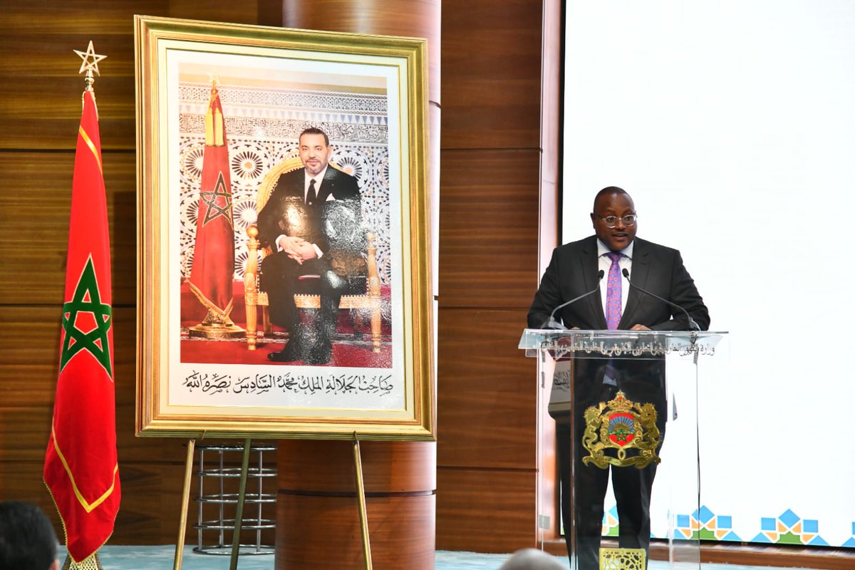 MarocDiplomatie's tweet photo. M. Nasser Bourita a présidé, aujourd'hui au siège du Ministère, la cérémonie de célébration de la Journée de l’Afrique qui se tient sous le thème : « L’éducation, un véritable levier pour le développement et la transformation en Afrique ».
#AfricaDay https://t.co/qndyzFasLR