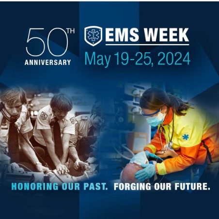 May 19-25, 2024 is National EMS Week. This year, as we recognize the 50th anniversary of the first National EMS Week, we honor those who came before us. #NationalEMSWeek #FirstResponders #EMSWeek2024