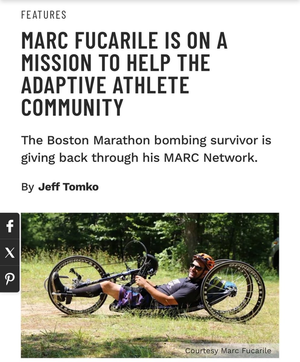 MARC FUCARILE IS ON A MISSION TO HELP THE ADAPTIVE ATHLETE COMMUNITY The Boston Marathon bombing survivor is giving back through his MARC Network. By Jeff Tomko @jefftomko Read Article: muscleandfitness.com #bostonmarathon #adaptiveathlete #marcfucarile #athlete