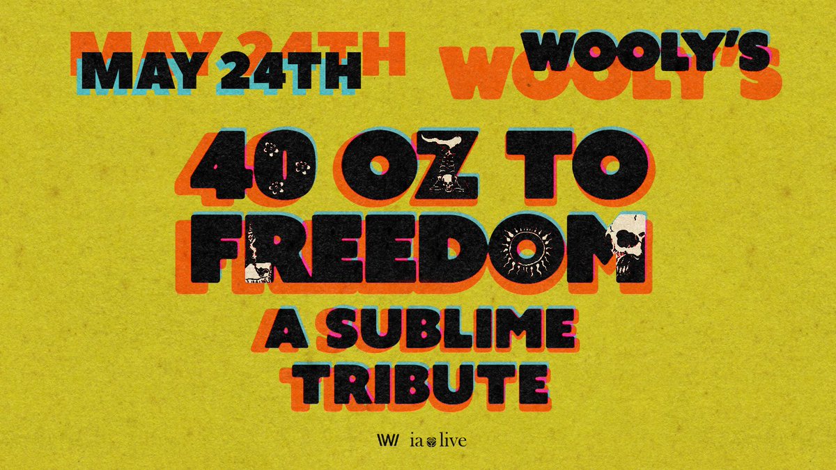 What we really wanna say is 40 Oz To Freedom: A Sublime Tribute is tonight! 🌞 8:00 PM | 9:00 PM | All Ages 🎫 axs.com/events/558992/