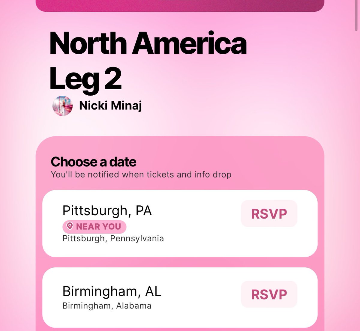 Nicki is coming to fawking PITTSBURGH