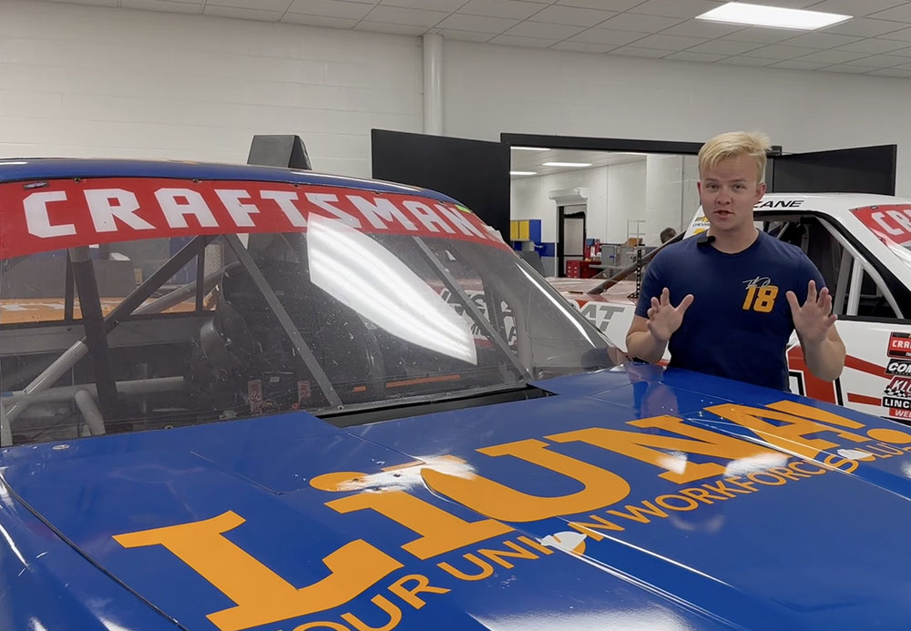 #TylerAnkrum is determined to break back into the top 5 in the #NASCAR CRAFTSMAN Truck Series tonight at the #CharlotteMotorSpeedway. Don't miss a moment! Watch it all live at 6:30pm CT on FS1. Go Tyler! But first, watch Tyler's race preview here: vimeo.com/949552437 #LIUNA