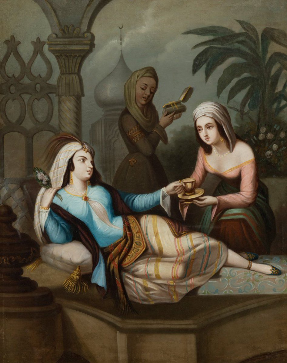 'Odalisques', Spanish Orientalist school; 19th century.