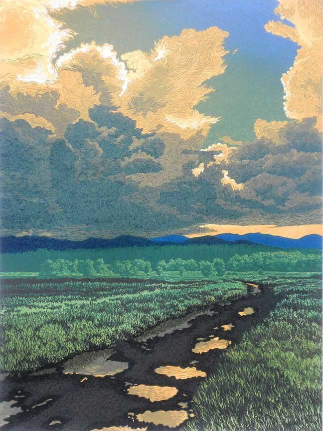 After the Storm Linocut by William Hays