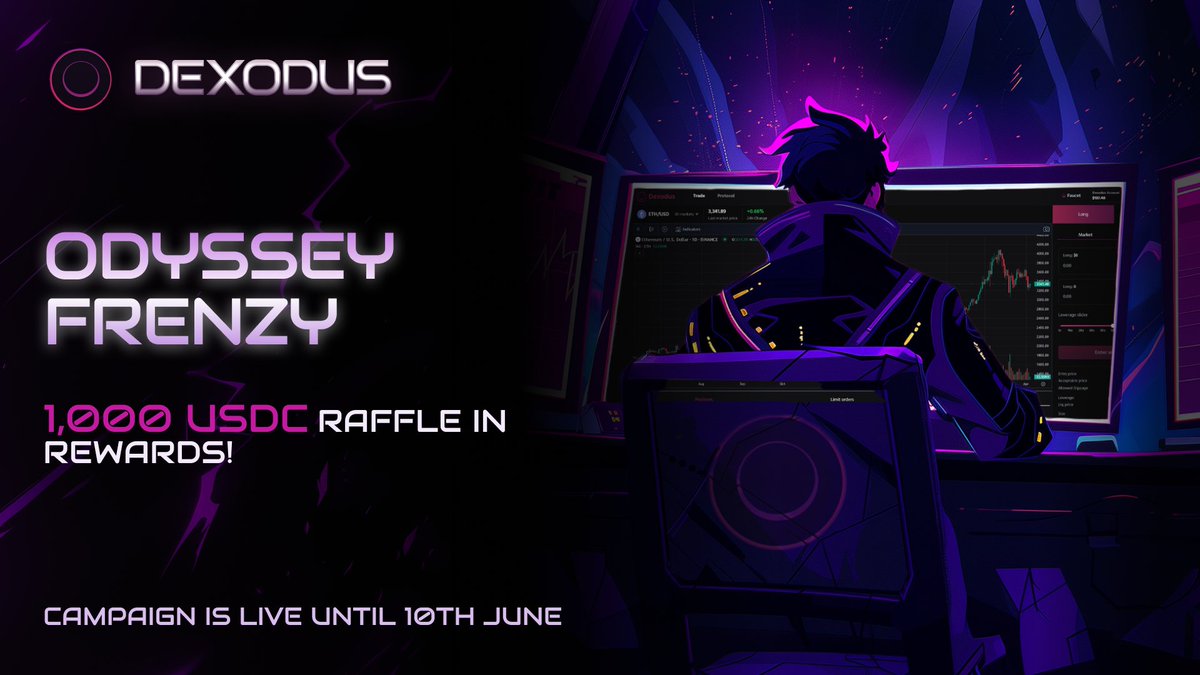 To celebrate the ongoing Dexodus Odyssey Testnet,

We are launching an exciting campaign on Galxe.

1000 USDC up for grabs 💴

Join now 👇

app.galxe.com/quest/Dexodus/…

Powered by <a href="/Galxe/">Galxe</a>