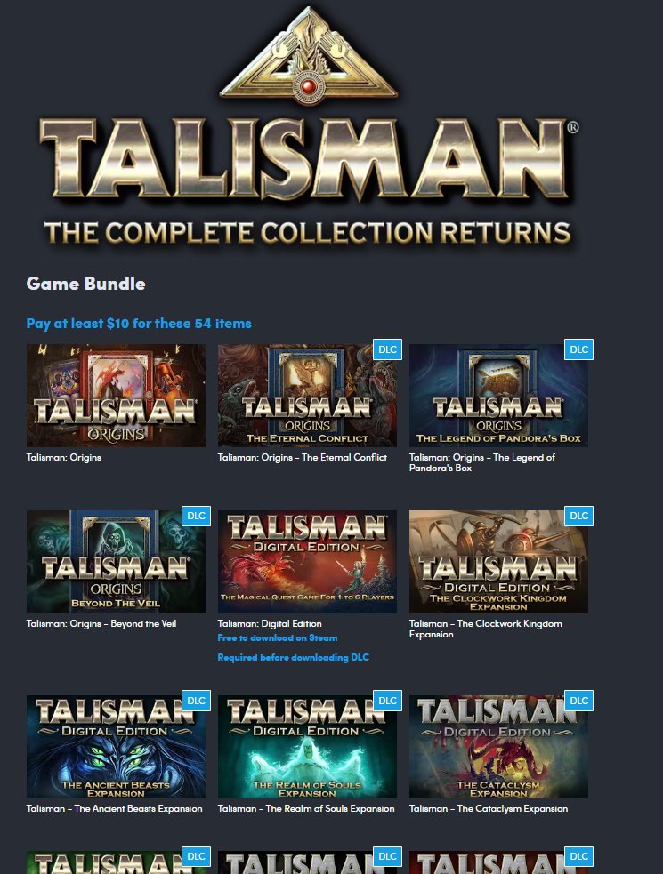 Humble Games Bundle: Talisman The Complete Collection bit.ly/4bTGhuq #ad