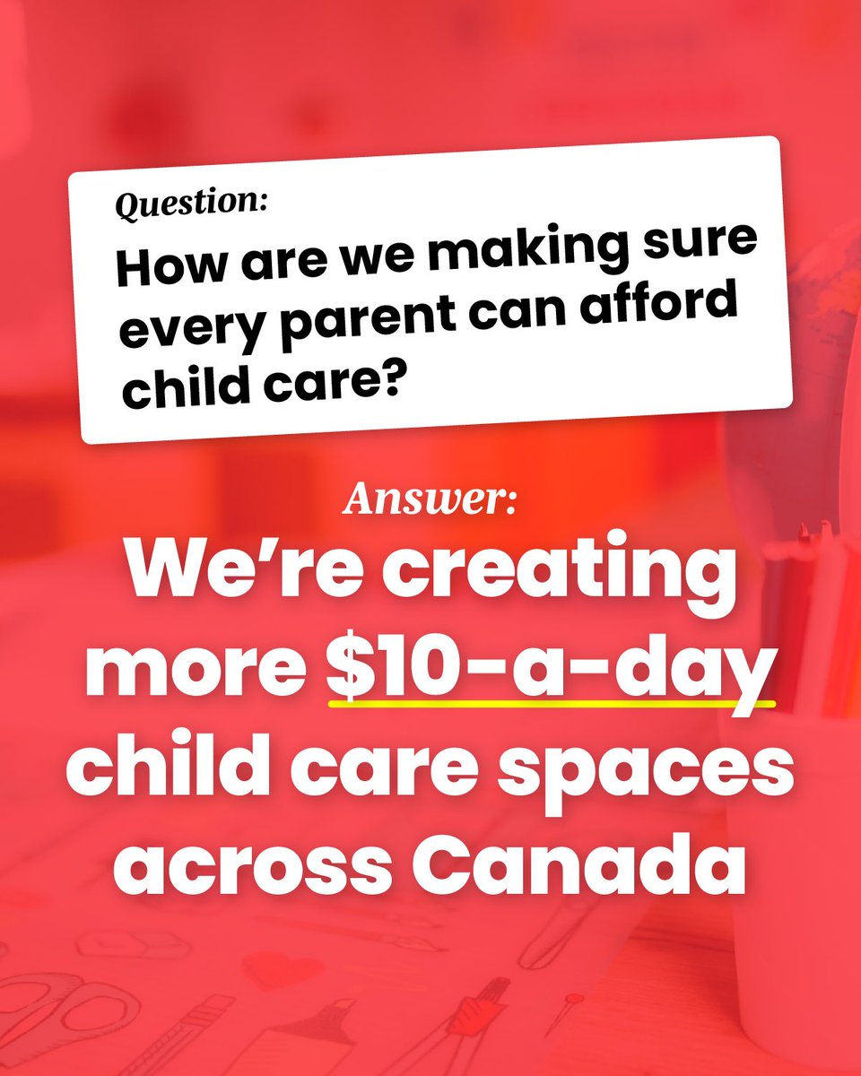 $10-a-day child care is life-changing. It means even more parents can access affordable child care – and even more kids can get the best start in life. It's the right thing to do.