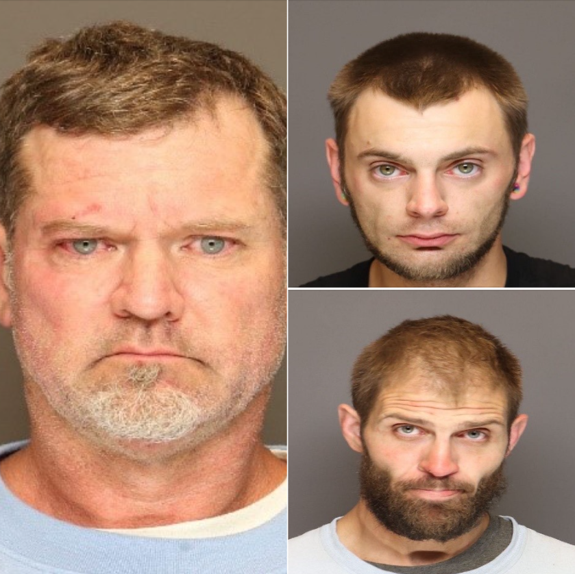Joseph Siewert,50 Noah Doherty, 24 Jesse Larrison, 36 Arrested and charged for copper wire theft in Dakota County. The three were found in a field after cutting down a power pole and cutting phone cable, which was found piled nearby. All three are already out of custody.