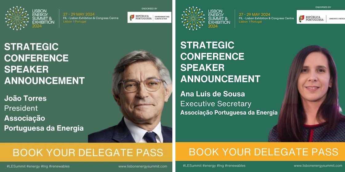 O Presidente e a Secretária Geral da #APE são oradores na @LisbonESEvent  no dia 29/5.

João Torres abordará o tema das #smartcities e Ana Luís de Sousa a importância da #digitalização na #transiçãoenergética.

Inscrição 👉shorturl.at/eouFR
Info 👉 shorturl.at/biuUV