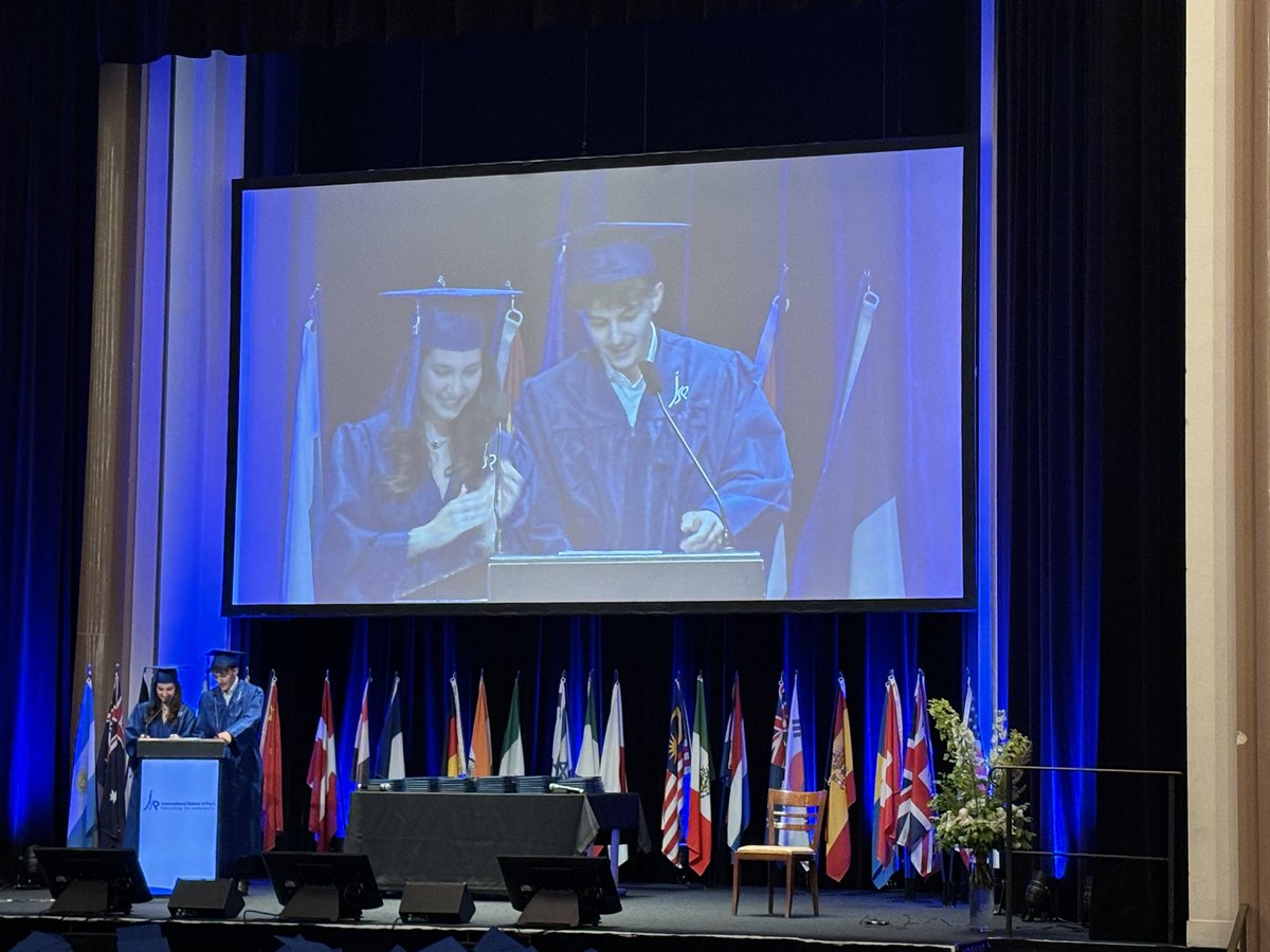 ‘Onto the next chapter of our lives, Class of 2024!’ - Paloma and Luca, Class of 2024 Senior Speakers