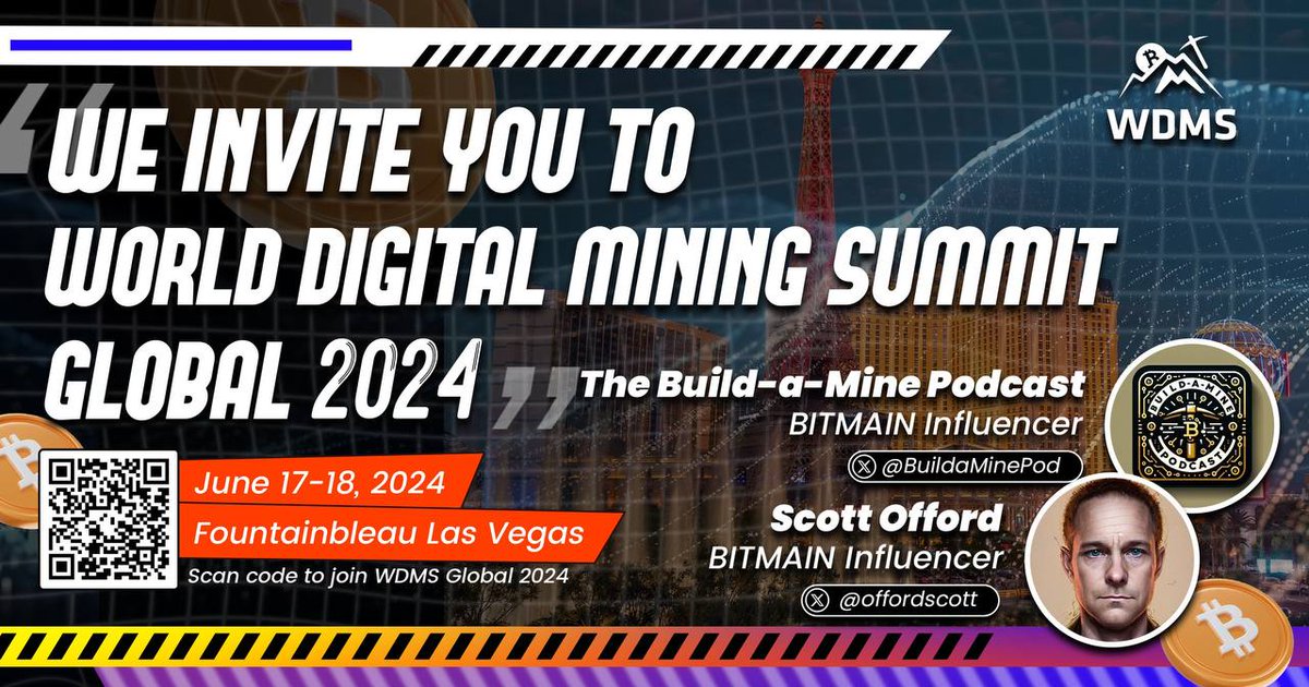 My team will be attending the @BITMAINtech #WDMS event this June! It should be a wild time. bitmain.com/wdmsGlobal/Las… Be on the look out for my business partners, John B & Amanda B.