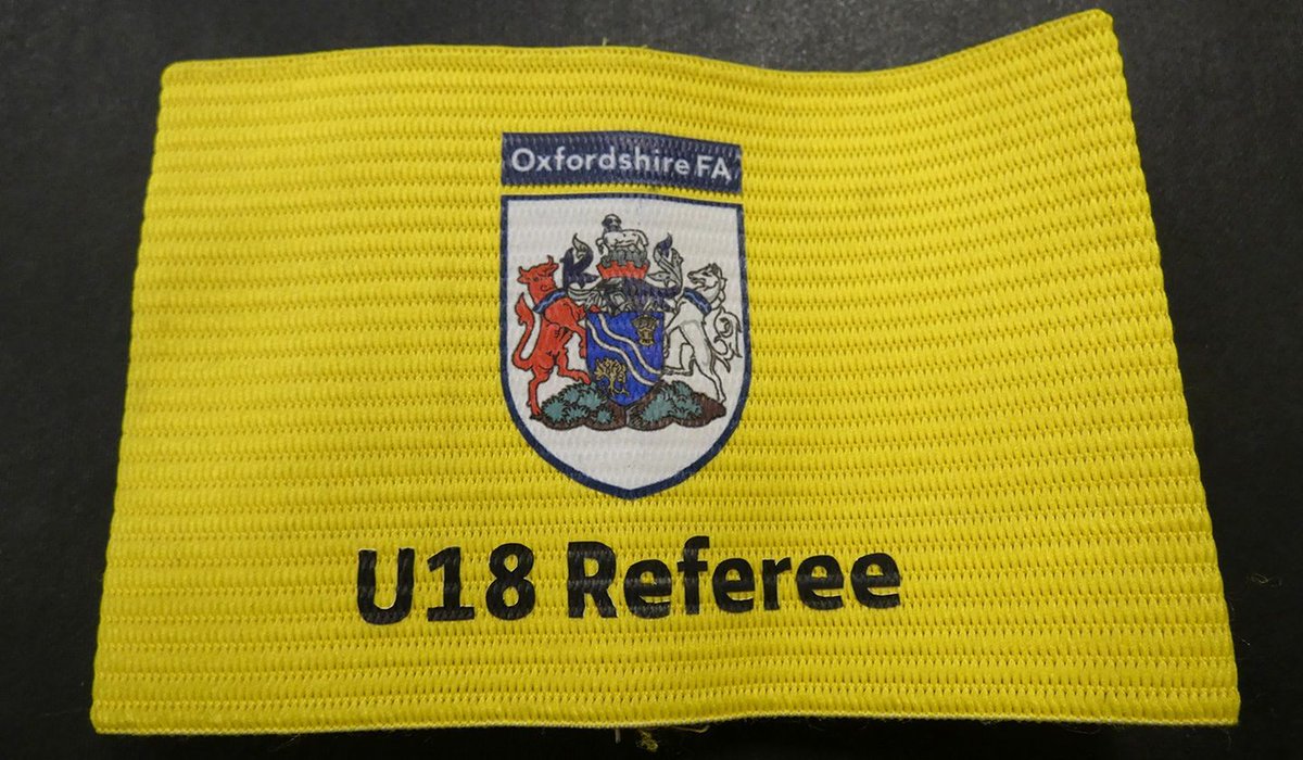 Referees in Oxfordshire wearing a yellow armband are under the age of 18, and protected by safeguarding legislation. Abuse has no place in our game – and all young people should be able to enjoy their football. Learn more at buff.ly/3K9EtBs