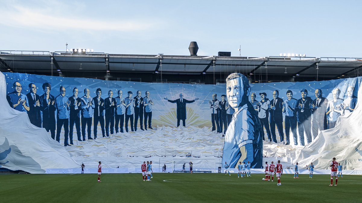 🩵 Malmö FF-fansens tifo en hyllning till klubblegenden Bosse Larsson, som gick bort i december 2023.

#Allsvenskan