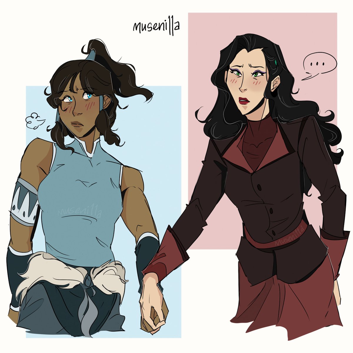 They could've been SO cute and in love in s1 ugh

#thelegendofkorra #tlok #korra #asamisato  #korrasami #fanart #art