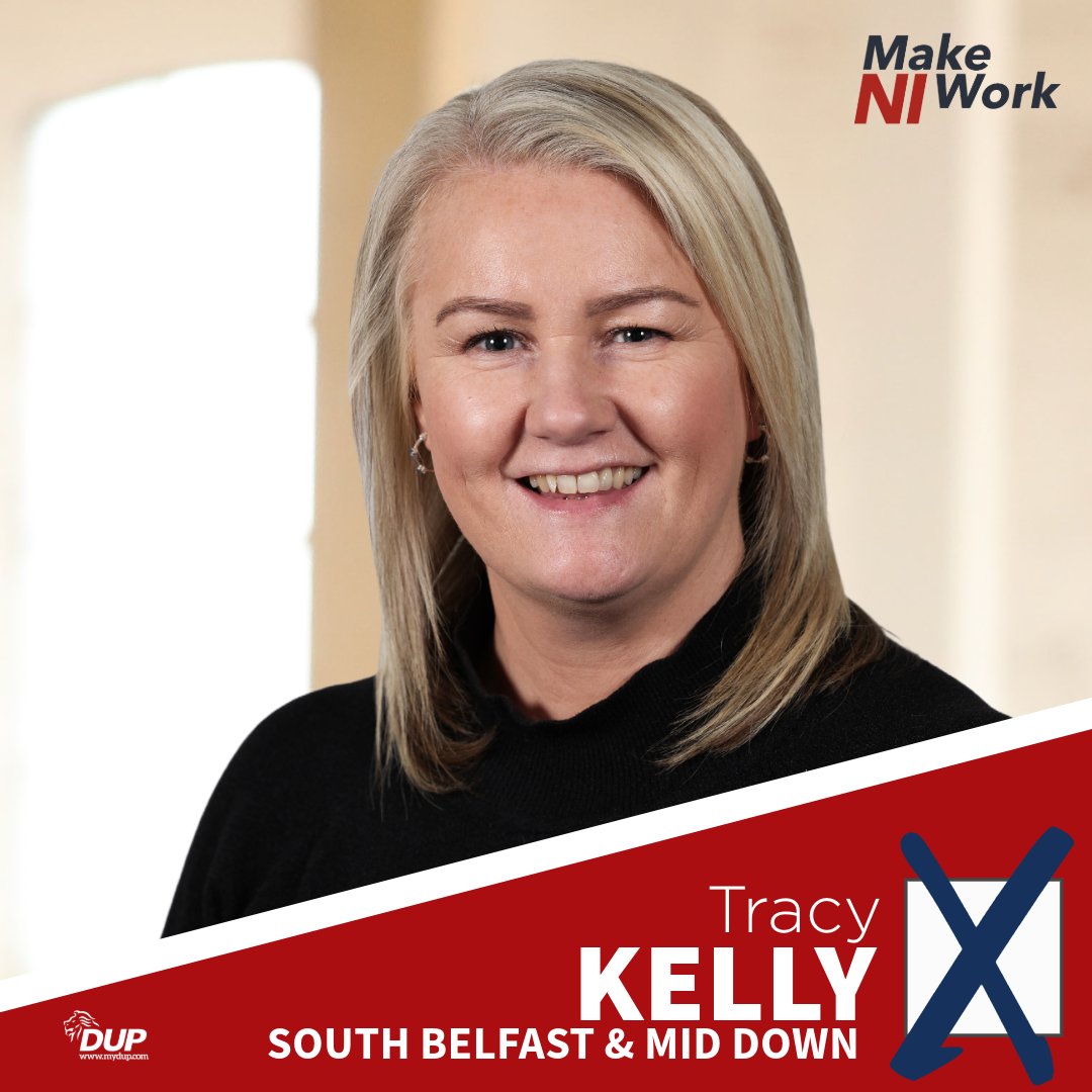 Delighted that @Tracybelfast1 will be our DUP candidate standing in South Belfast. Tracey has been a councillor for Botanic since 2019 and demonstrated in Belfast City Hall how she is able to deliver not just for the people of Botanic but for South Belfast.