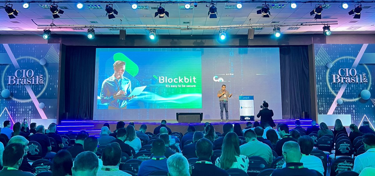 Blockbit_'s tweet photo. A Blockbit está presente no CIO Brasil Gov 2024 em Florianópolis! Este evento reúne as principais lideranças governamentais para discutir as últimas tendências e inovações. Nosso Diretor Comercial, Flavio Candido, ministrou uma palestra na plenária para os convidados do evento. https://t.co/UJkMUMJtA1