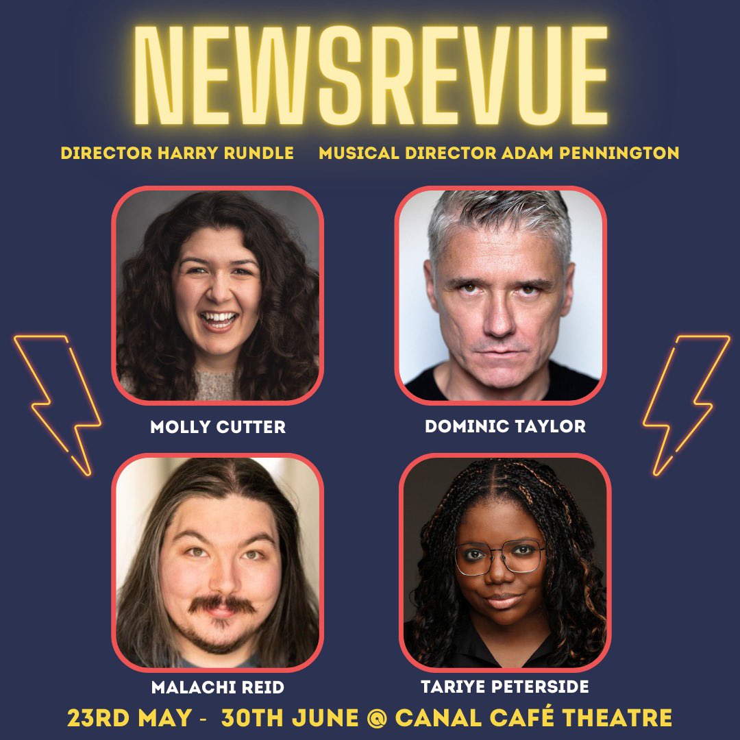 Directing these fabulous lads in NewsRevue. They’re a funny bunch, so get yourself down to <a href="/CanalCafe/">Canal Cafe Theatre</a> , grab a drink and laugh at the sad, sorry state of current affairs 💥