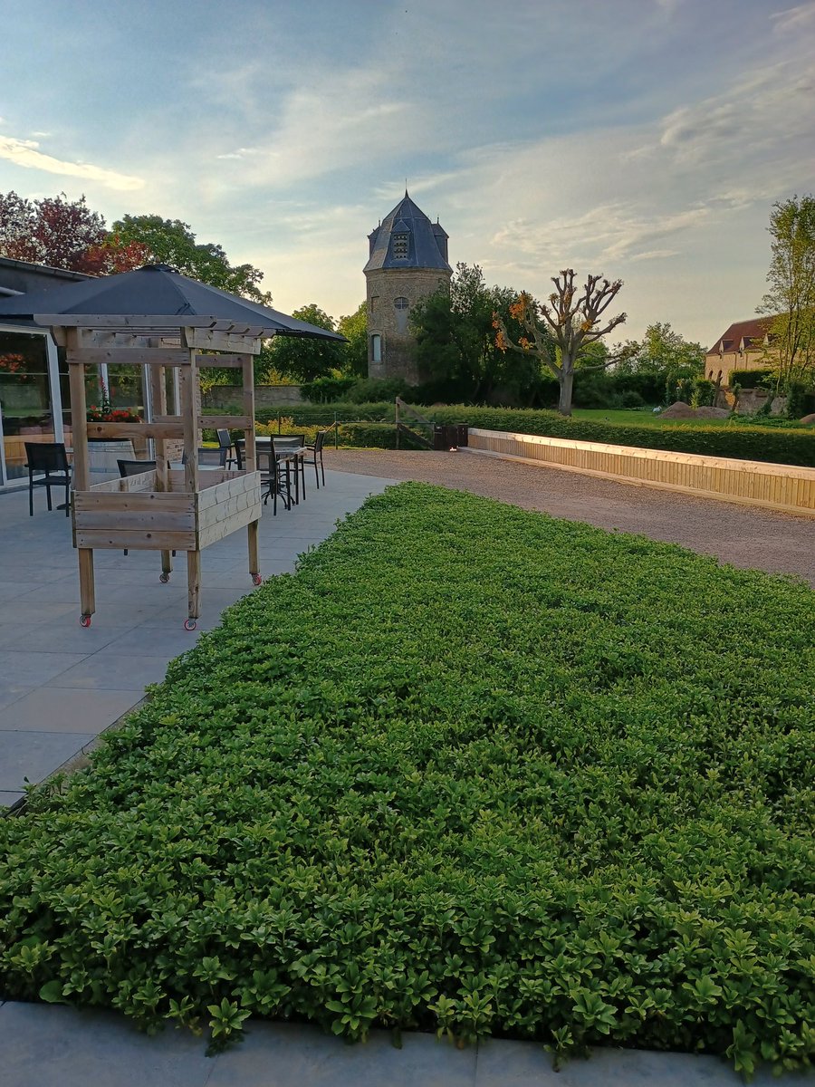 KTSHistory's tweet image. The view from here; a beautiful sunny evening at the Hotel Oude Abdij. We're all still up and going, despite the 1.30,am start.