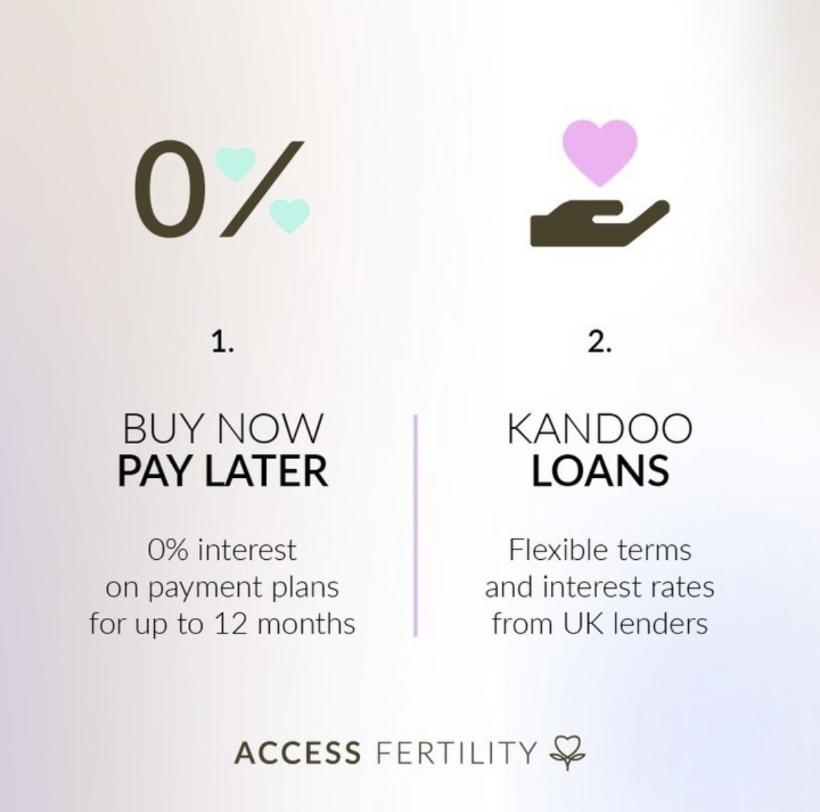Our options to spread the cost of IVF treatment can help reduce the financial stress of your fertility journey. 

Find out more: eu1.hubs.ly/H09hSBw0

#ivfjourney #ivftreatment #accessfertility