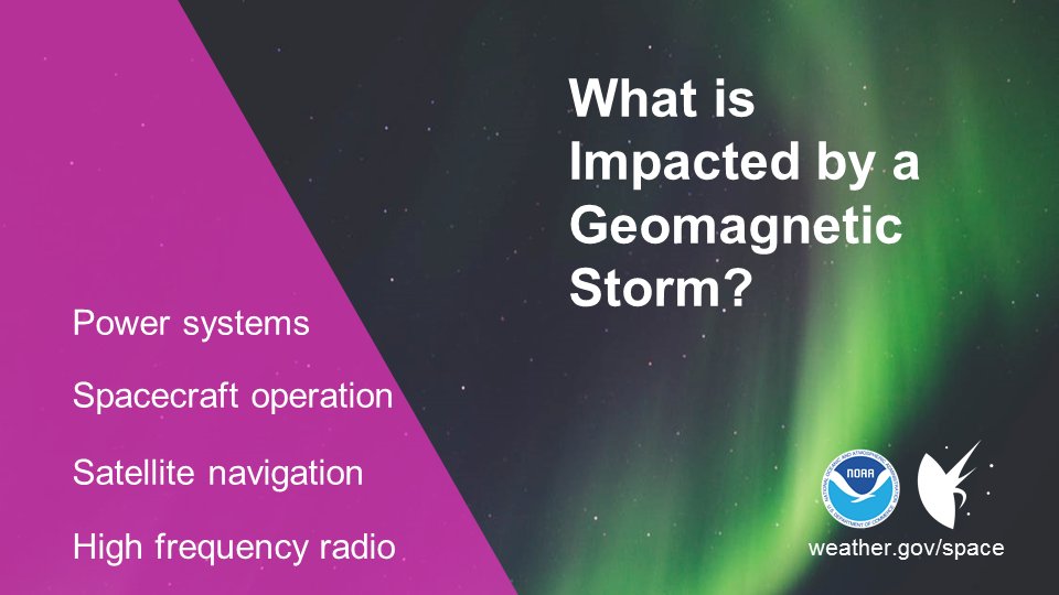When a Geomagnetic Storm is happening, what will it impact? Find out here: swpc.noaa.gov/noaa-scales-ex… #SpaceWeather