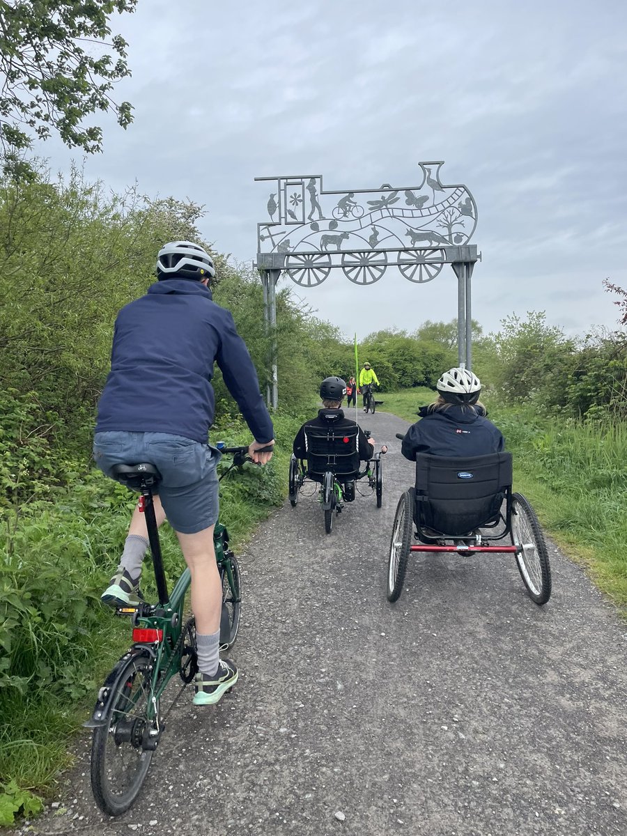 A great day out with the @strawbcycles near Bristol with @BritishCycling. Sally and the team were receiving their new ICE Trikes as part of the British Cycling #Limitless disability cycling project. The Strawberry line is a beautiful community cycle hire project that has 9 miles
