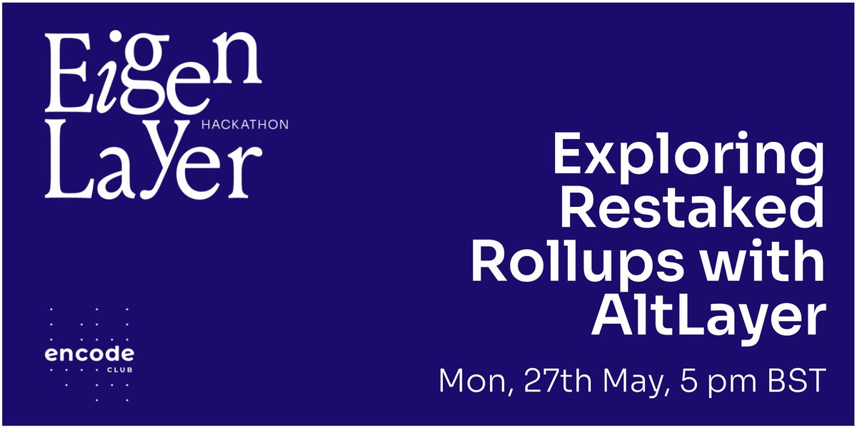 encodeclub's tweet photo. @kenjon @Polymer_Labs @altantutar @NEARProtocol @hathbanger @CryptonomiKhan @VersatusLabs 1️⃣ Explore innovative rollup technologies with @maqstik from @alt_layer this Monday!

Learn how these advancements can enhance your project's potential. https://t.co/L6mckFruQV