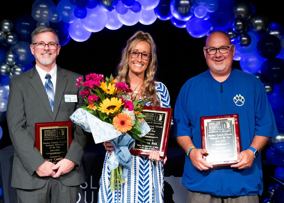 Last night, OCS held its Excellence in Education event, where we honored dozens of wonderful educators. Congratulations to Teacher of the Year Marissa Bak, Assistant Principal of the Year Gary Cassidy, and Principal of the Year Steve Clarke! Read more: bit.ly/4dXP7Jp