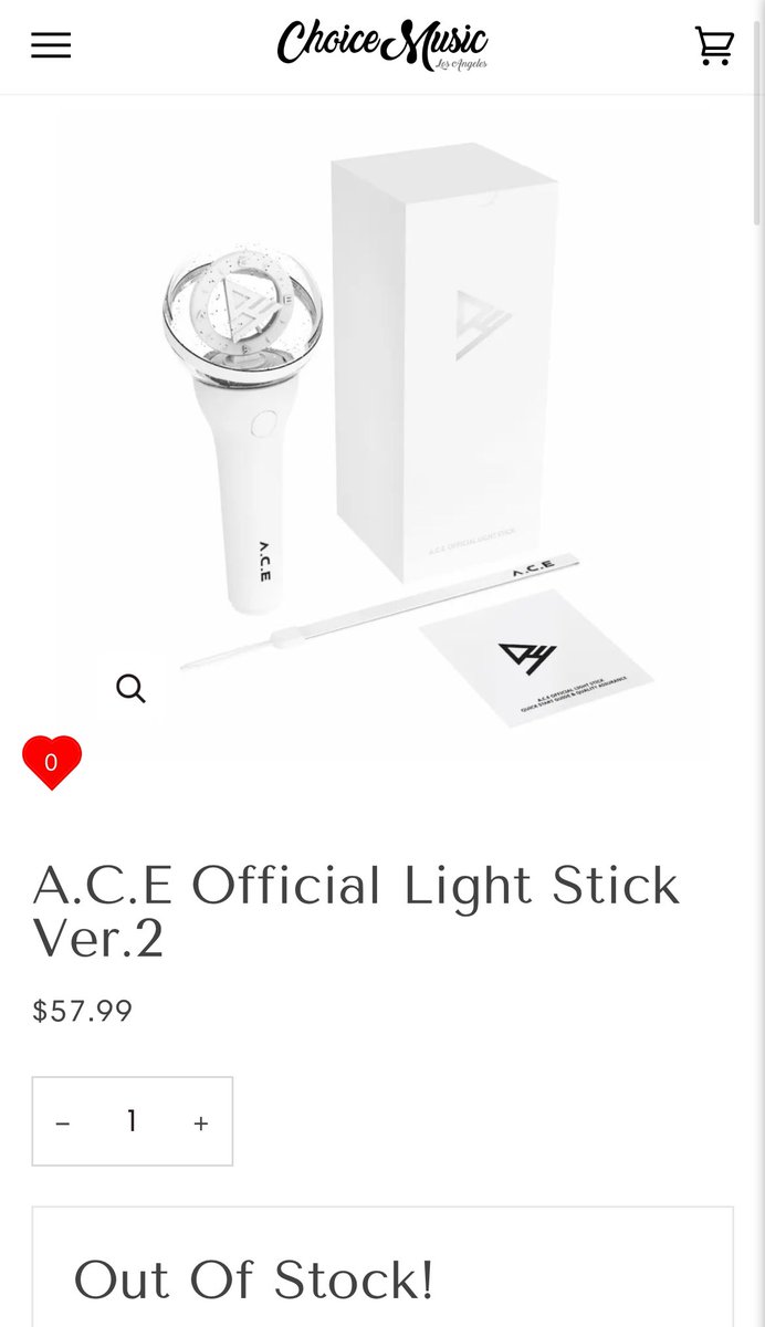 teamiesace's tweet photo. Choice yall sold out the A.C.E official lightstick ver 2 on Choice Music LA
#ACE_TOUR
I haven’t bought mine 😭 https://t.co/dukaOcmfos