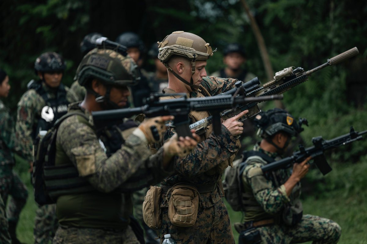 MAY 24--#USINDOPACOM forces stand ready and postured today to ensure a #freeandopenindopacific alongside Partners and Allies #readytodayIPC 
U.S. & Philippine Marines train shoulder to shoulder during Archipelagic Coastal Defense Continuum in Barira, Philippines.