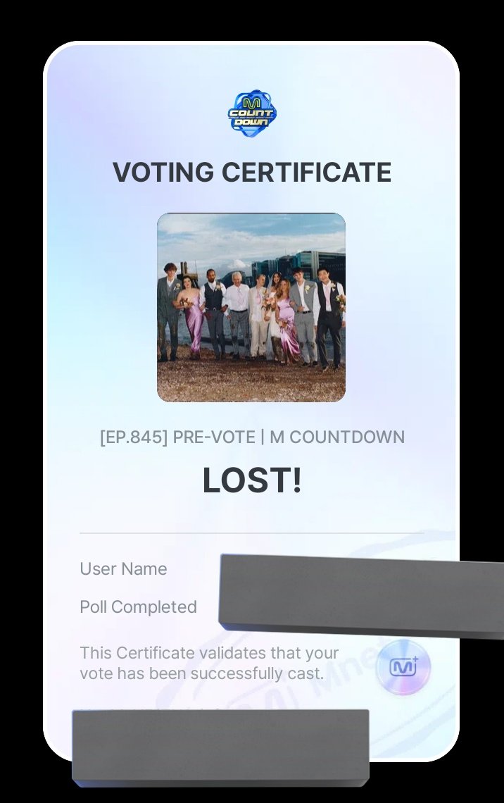 🛑🛑 GUYS VOTE FOR LOST IN M-COUNTDOWN PRE VOTING SECTION 🛑🛑