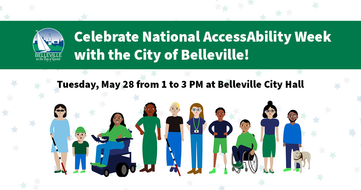 Accessibility | National AccessAbility Week is next week and to celebrate, our Accessibility Advisory Committee is hosting a special celebration. Join them next Tuesday, May 28 from 1 to 3 p.m. in City Hall Council Chambers for a “fireside chat” between Assistant Deputy Minister