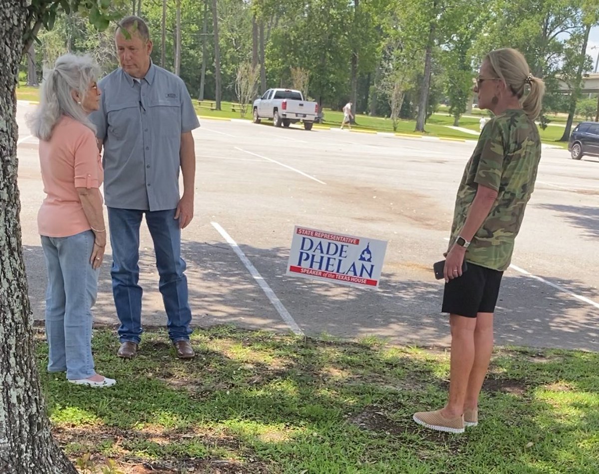 @TerryWilsonTX was in Southeast Texas on Tuesday of this week shilling for Desperate @DadePhelan . Time stamp on the first photo indicates it was taken on Tuesday. Wilson was working the polls for Dade. #txlege #DumpDade