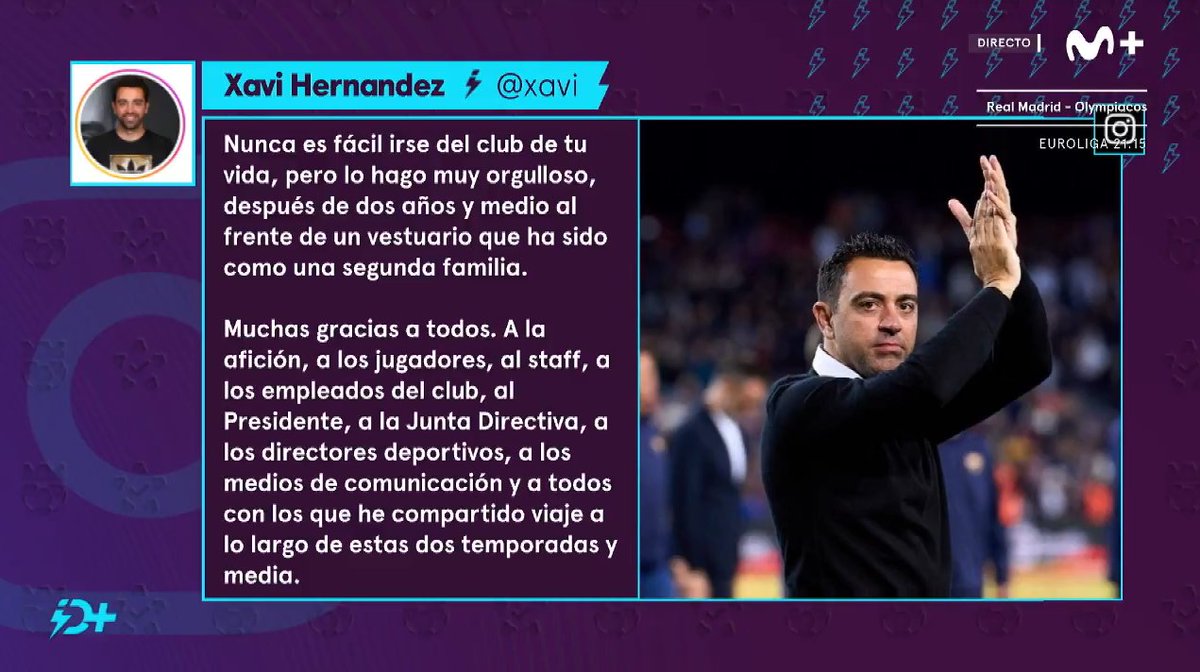 La despedida de Xavi Hernández. #DeportePlus #LaCasaDelFútbol