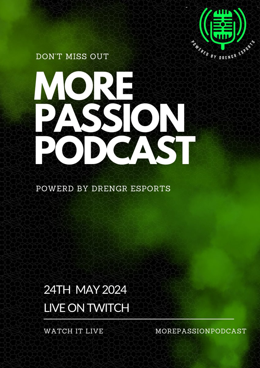 Yes i know its a late post, im sorry wont happen again, 

BUT

Podcast tonight 20:30 on Twitch