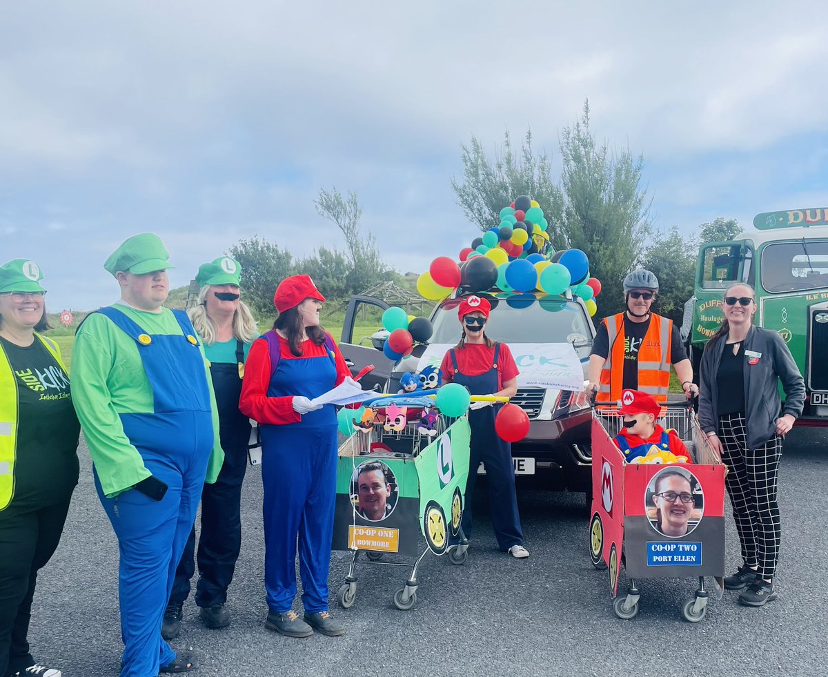 Great to be supporting #SideKick,  a current <a href="/coopuk/">Co-op</a> community cause, at the @FeisIle opening parade with <a href="/SarahJaneMalon2/">Sarah-Jane Malone</a> and <a href="/IslayCo/">Co-op Islay Member Pioneer</a> !