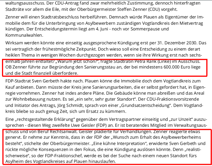 ko13ktiv13's tweet photo. Der Antrag von OB #Zenner fand im Stadtrat von #Plauen eine mehrheitliche Zustimmung🤮
Bahn frei für Eigenheime für Wohlhabende.
#Zenner lässt die Immobilie herunterkommen und jammert dann über die Kosten einer Sanierung.
Auf Kritik reagiert #Zenner genervt.
#Vogtland https://t.co/ajLHEQD1cU
