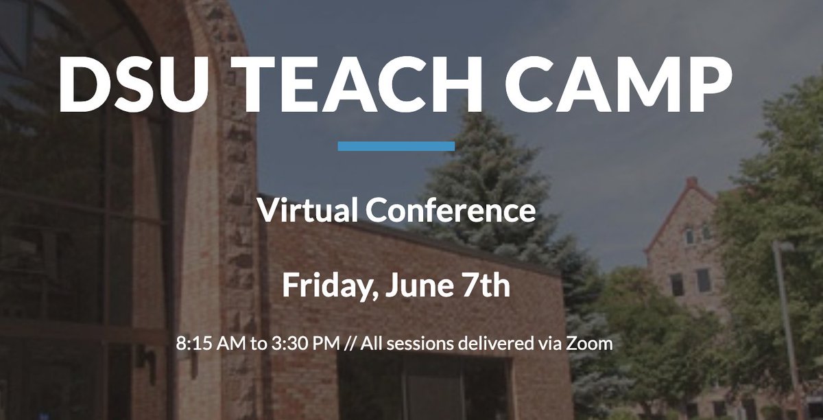 Don't forget to register for DSU Teach Camp 2024. Friday, June 7th is the day of the event. You can use the graduate credit as an elective in the MSET program.
dsu.edu/teachcamp