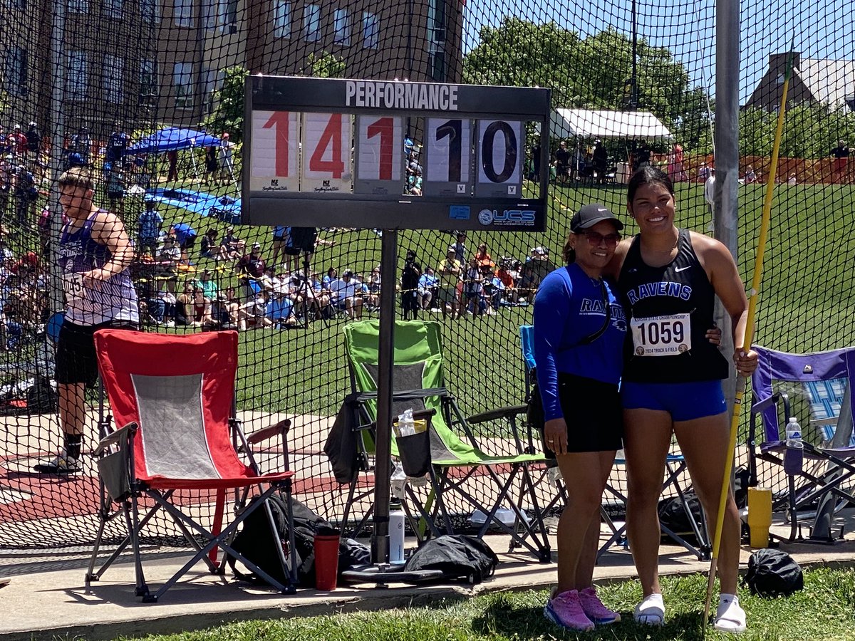 Scott Paske (@paskekshsaa) on Twitter photo A three-peat, double gold and it’s off to softball for <a href="/ONWThrows2023/">Olathe Northwest Throws</a> senior Val Galligan. She won her third 6A javelin title (141-10) and first shot put crown (42-11.25). She’ll join her Raven softball teammates for the 6A championship at 5 in Lawrence.
#KSHSAACovered A three-peat, double gold and it’s off to softball for <a href="/ONWThrows2023/">Olathe Northwest Throws</a> senior Val Galligan. She won her third 6A javelin title (141-10) and first shot put crown (42-11.25). She’ll join her Raven softball teammates for the 6A championship at 5 in Lawrence.
#KSHSAACovered